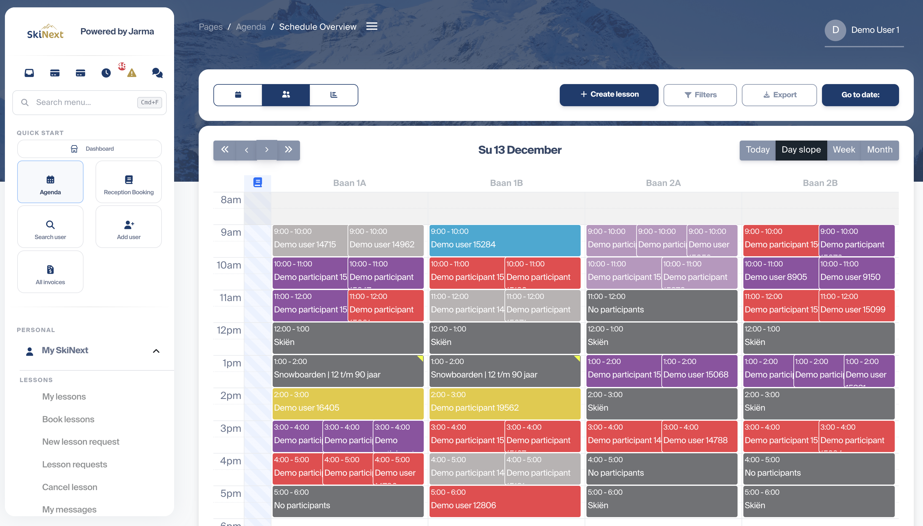 Overzicht van Agenda 2.0 in SkiNext